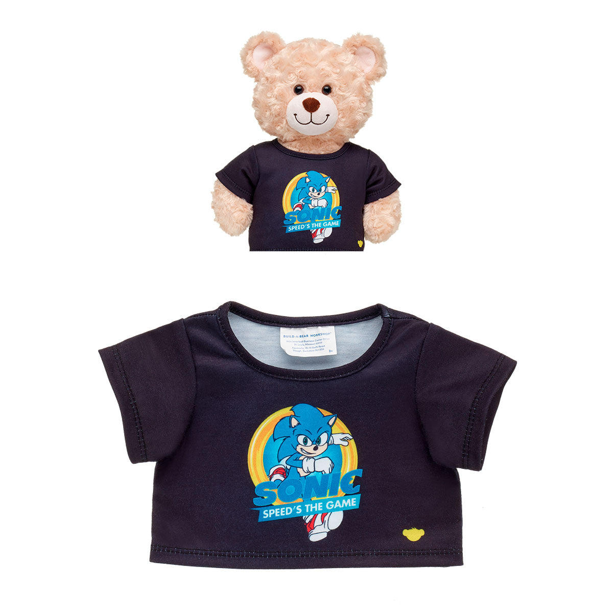 Polera Sonic Negra Build-A-Bear